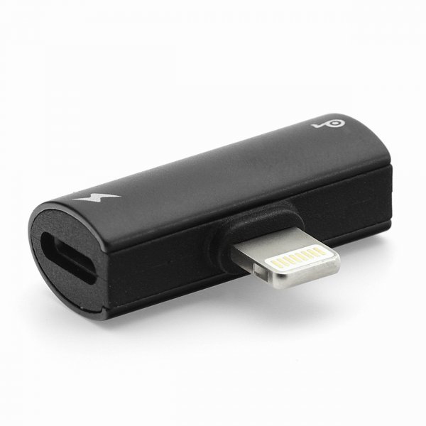 

Аудиопереходник для iPhone 2 in 1 Baseus L46 Black, CAL46-01