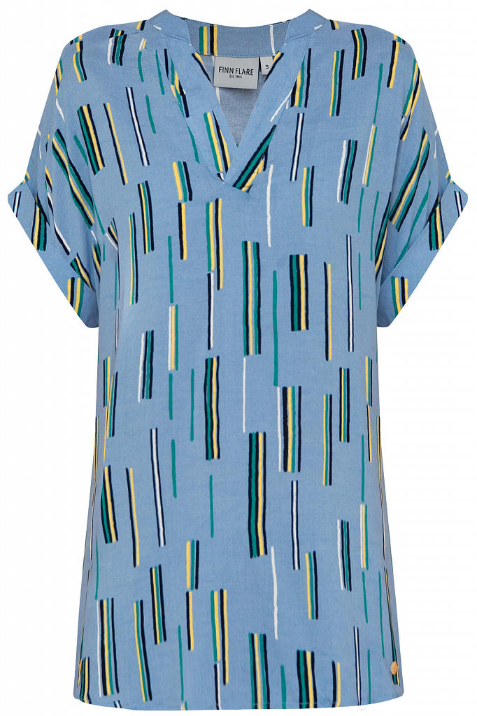 

Блуза женская Finn Flare S20-14051 синяя M, S20-14051