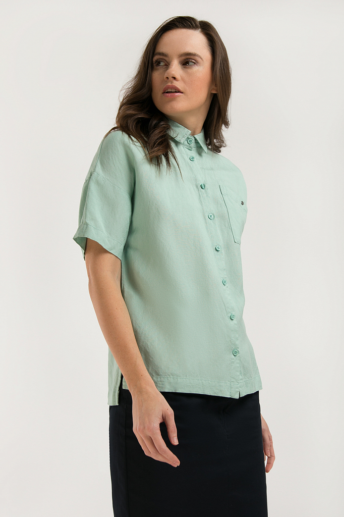 

Блуза женская Finn Flare S20-32005 зеленая XXL, S20-32005