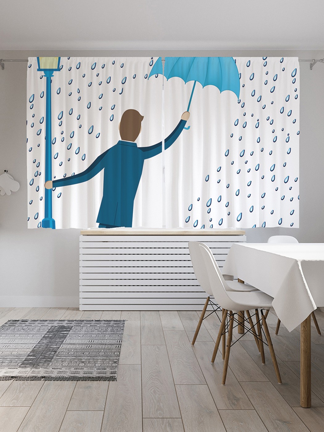 

Шторы под лён «Дождливое настроение», серия Oxford DeLux, 290х180 см