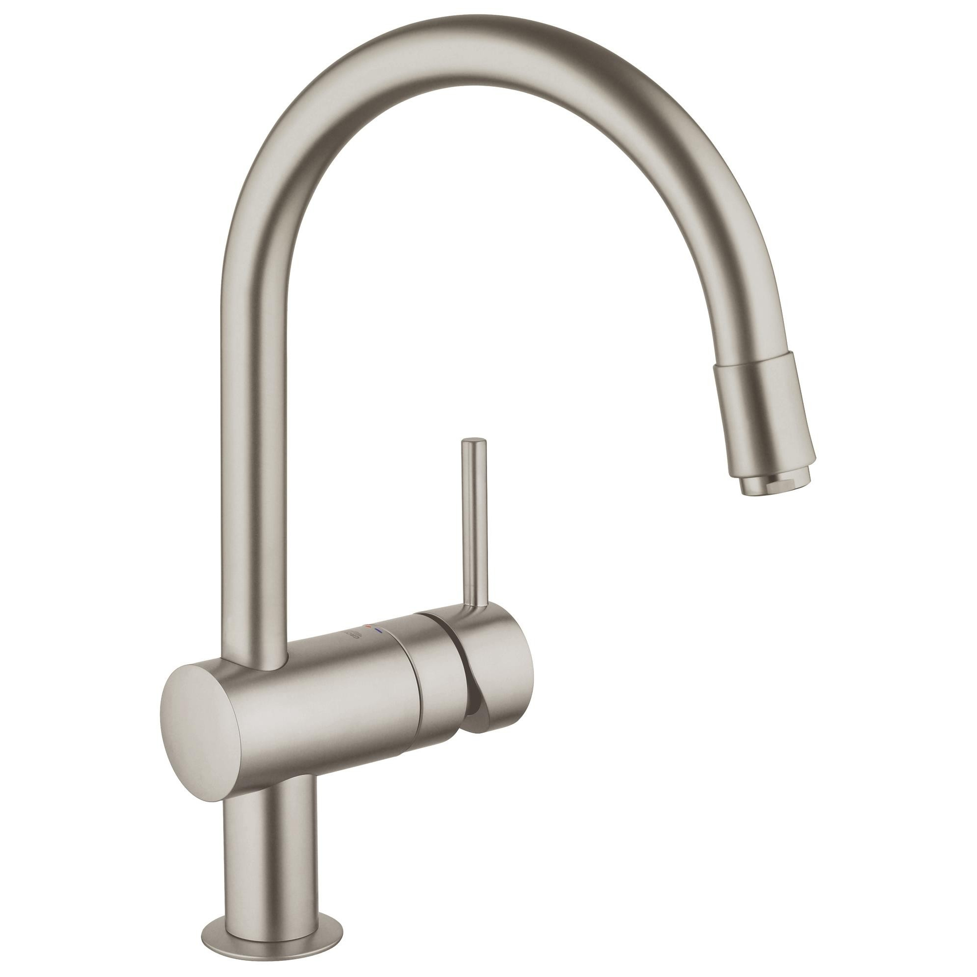 фото Смеситель для кухонной мойки grohe minta 32918dc0 суперсталь