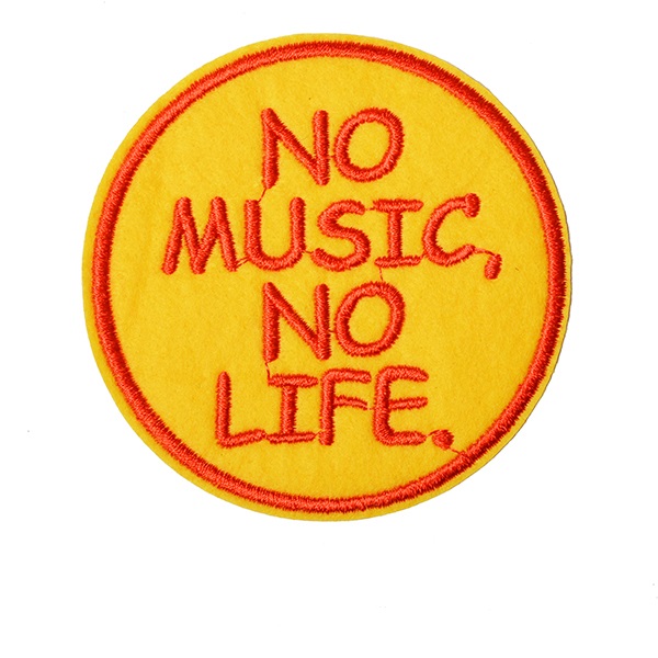 фото Термоаппликации "no music, no life", 10 штук, 83х83 мм (количество товаров в комплекте: 10 китай
