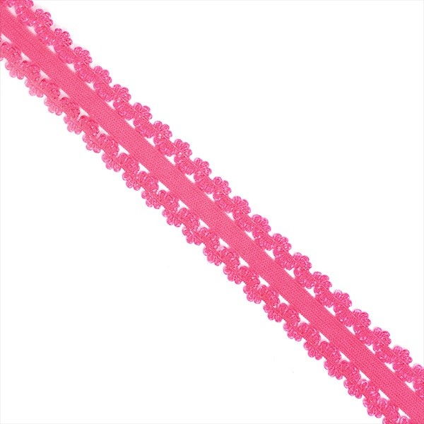 фото Резинка бельевая (ажурная), цвет: f144 ярко-розовый, 20 мм x 100 м tby