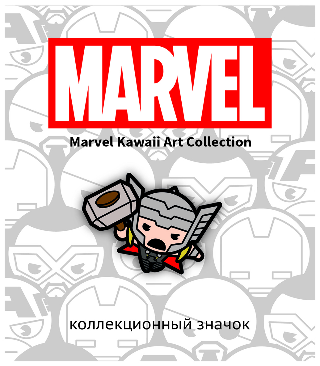 фото Коллекционный значок деревянный marvel тор