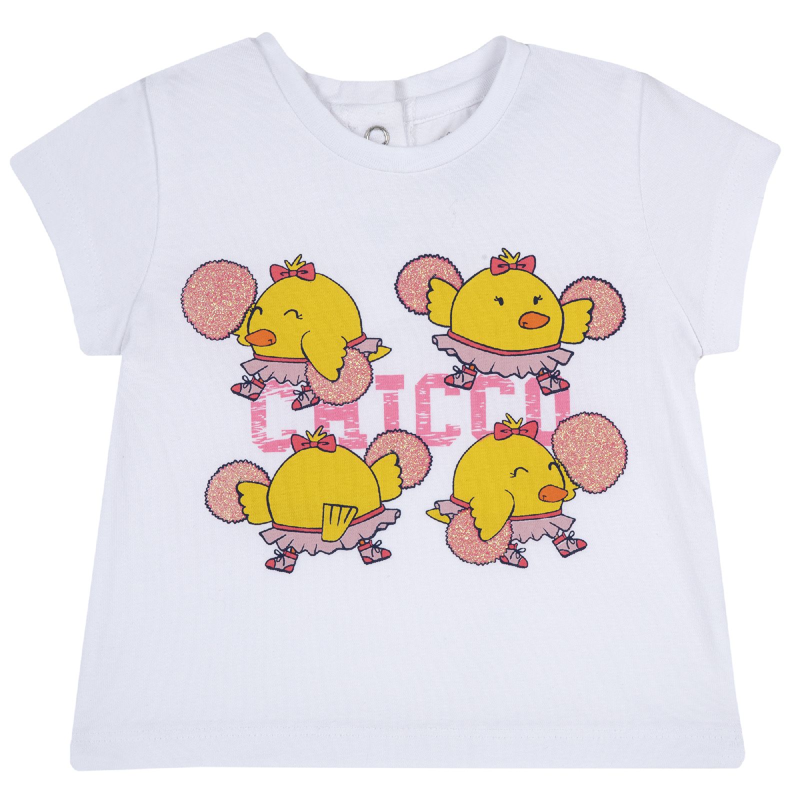 

Футболка Chicco Цыплята, для девочки, р.104, цв. белый, 9006955