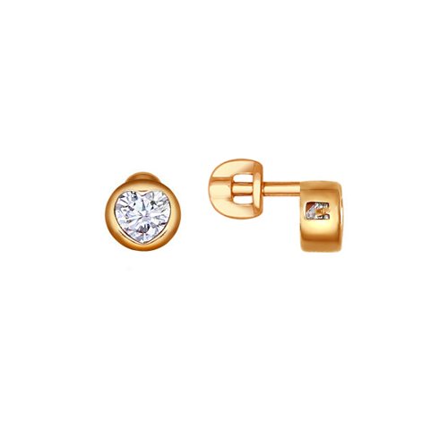 

Серьги пусеты из серебра SOKOLOV 93020392, фианит, 93020392