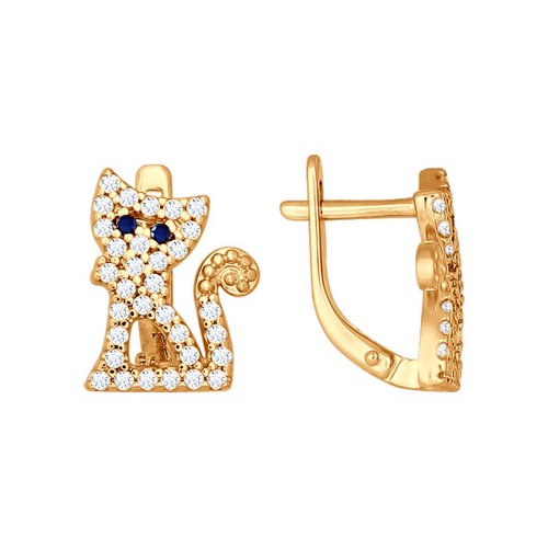 

Серьги из серебра SOKOLOV 93020481, фианит, 93020481