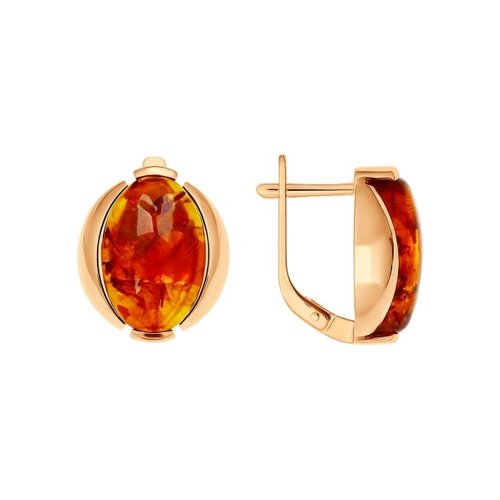 

Серьги женские из серебра SOKOLOV 93020621, янтарь, 93020621