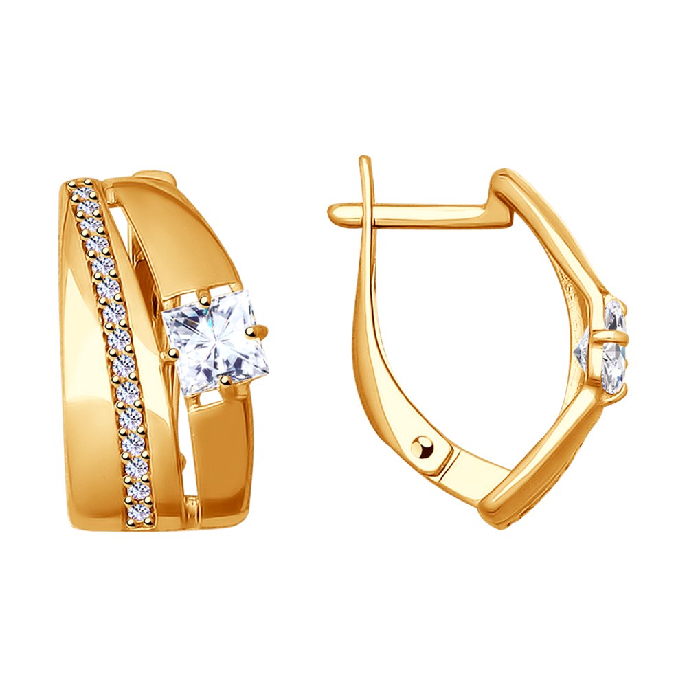 

Серьги женские из серебра SOKOLOV 93020876, фианит, 93020876