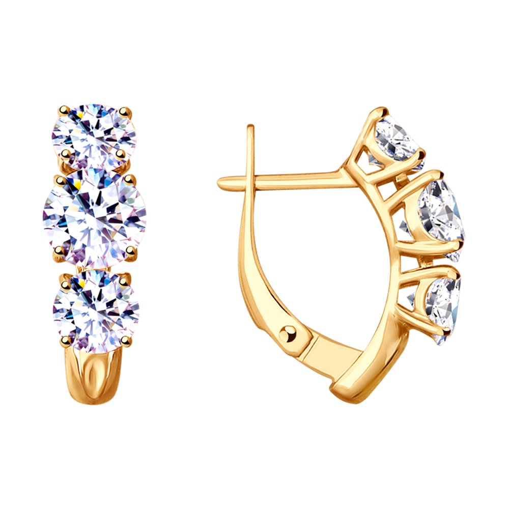 

Серьги женские из серебра SOKOLOV 93020888, фианит, 93020888