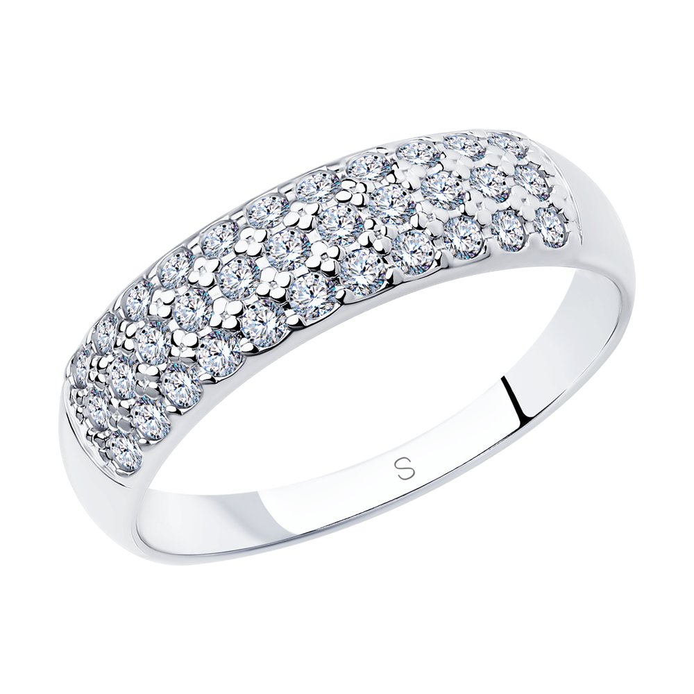 

Кольцо из серебра р. 18,5 SOKOLOV 94010062, фианит, 94010062