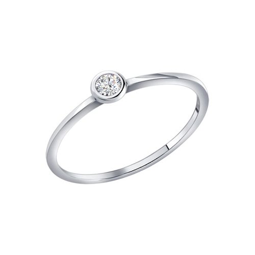 

Кольцо из серебра р. 14,5 SOKOLOV 94010630, фианит, 94010630