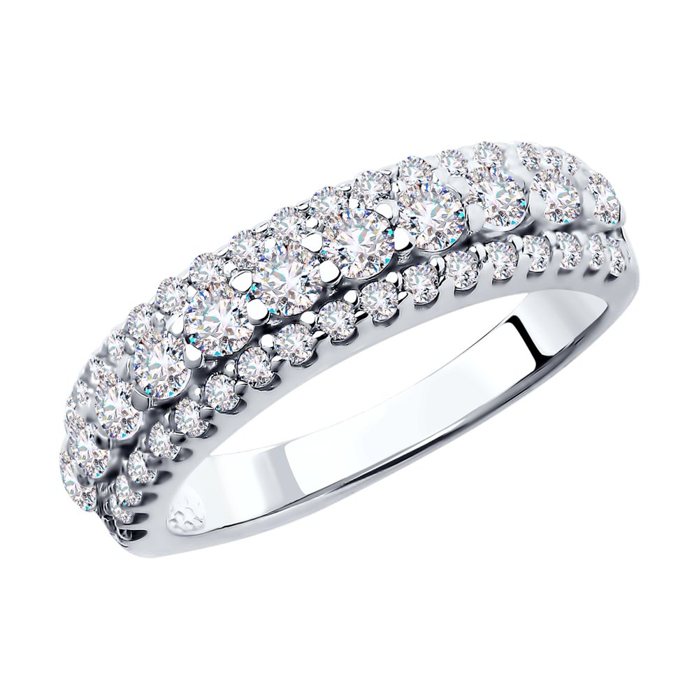 фото Кольцо женское sokolov из серебра с фианитами 94011270 р.19