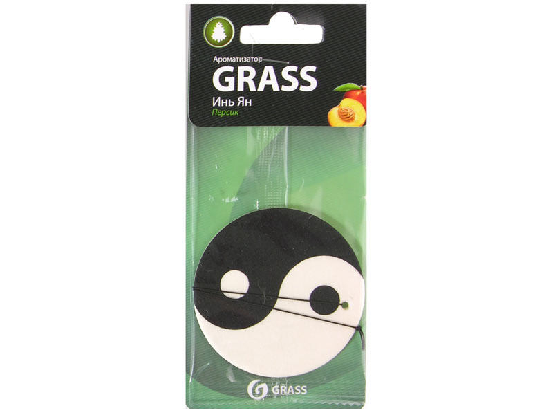 

Ароматизатор в машину Grass ST0393 Инь янь Персик, Белый;черный