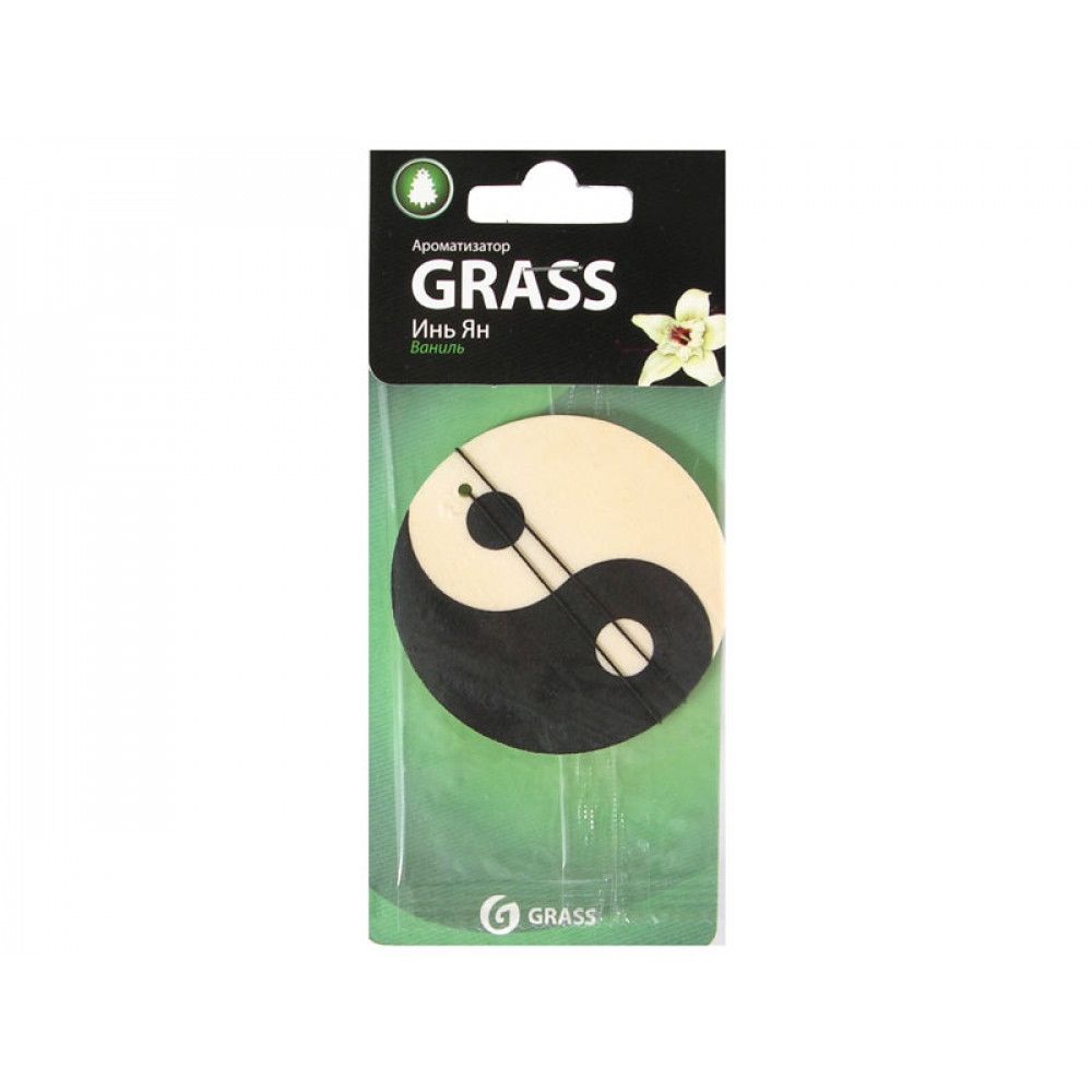 

Ароматизатор картонный GraSS Инь Янь ваниль, Белый;черный