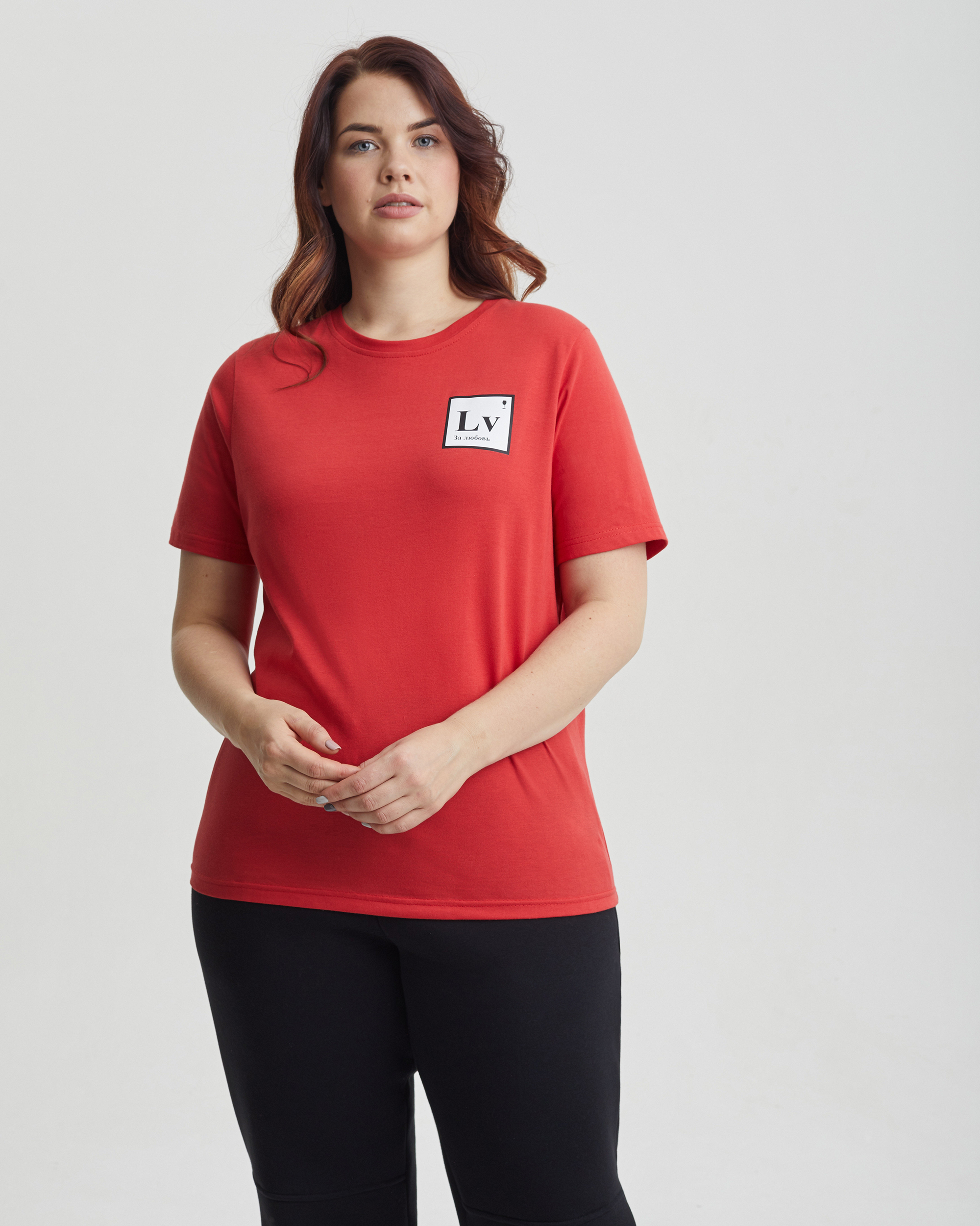 

Футболка женская BARMARISKA ФЖ-Б0411 красная 52-54 RU