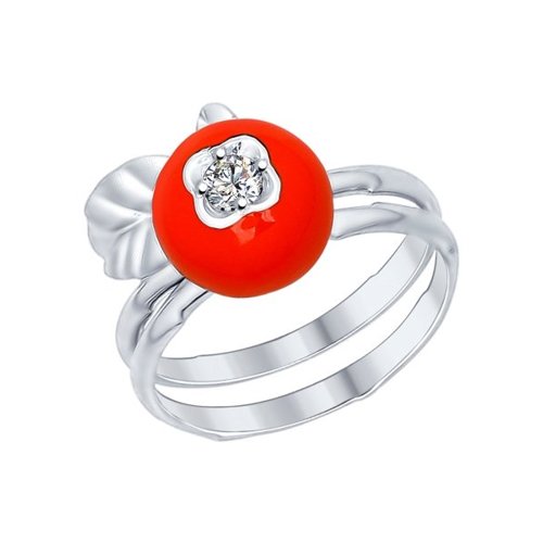 

Кольцо из серебра р. , SOKOLOV 94012193, фианит/эмаль, 94012193