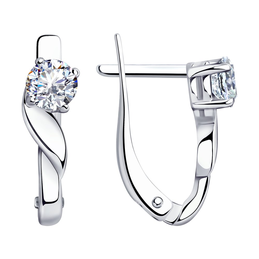 

Серьги из серебра SOKOLOV 94020003, фианит, 94020003