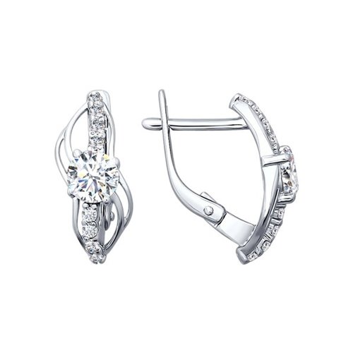 

Серьги женские из серебра SOKOLOV 94020401, фианит, 94020401