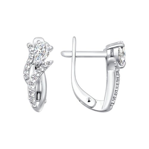 

Серьги женские из серебра SOKOLOV 94020664, фианит, 94020664