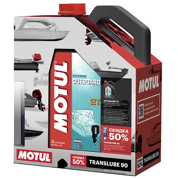 

Моторное масло Motul Outboard 2T + Translube 0W40 4 л, Outboard 2T + Translube