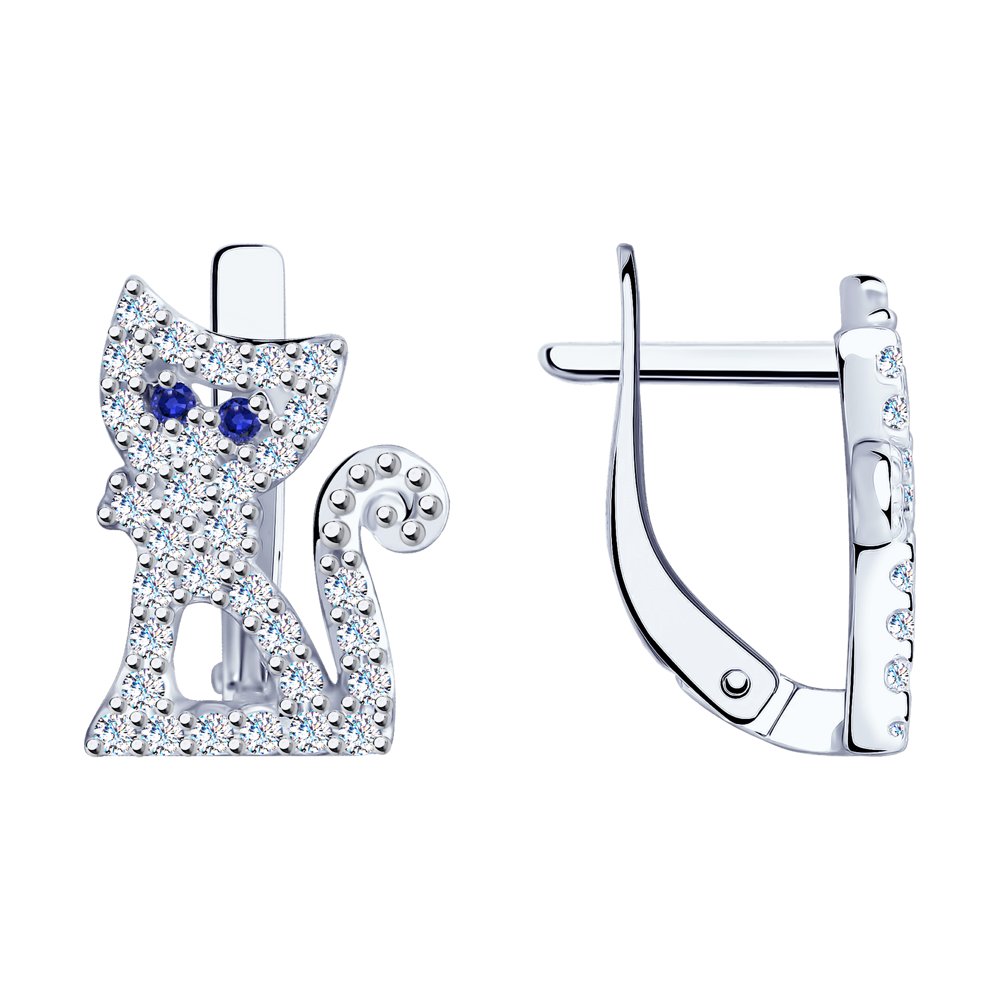 

Серьги из серебра SOKOLOV 94021369, фианит, 94021369