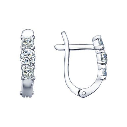 

Серьги из серебра SOKOLOV 94021704, фианит, 94021704