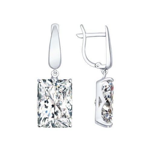 

Серьги подвески из серебра SOKOLOV 94022279, фианит, 94022279