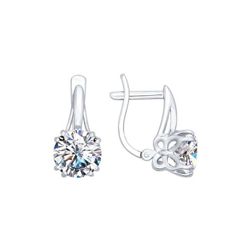 

Серьги из серебра SOKOLOV 94022291, фианит, 94022291