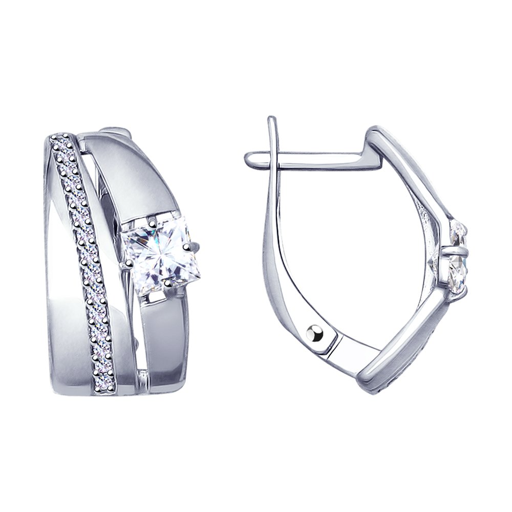 

Серьги женские из серебра SOKOLOV 94022917, фианит, 94022917