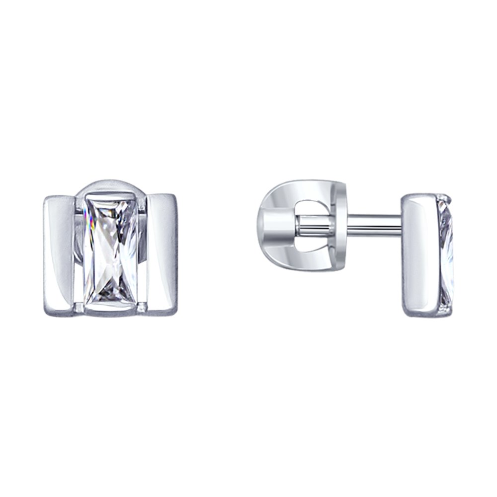 

Серьги-пусеты из серебра SOKOLOV 94022994, фианит, 94022994