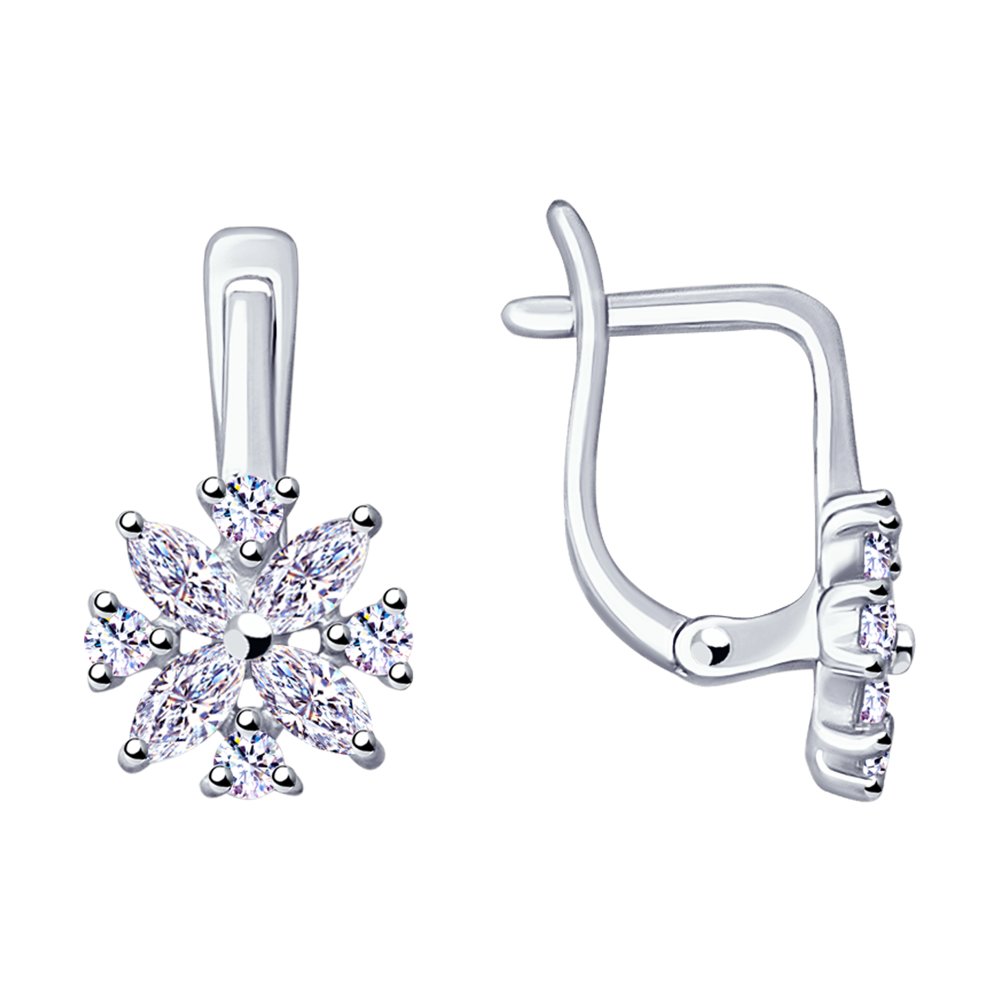 

Серьги женские из серебра SOKOLOV 94023062, фианит, 94023062