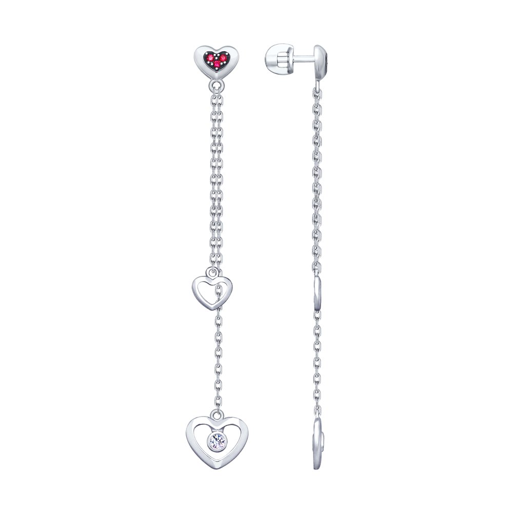 

Серьги женские из серебра SOKOLOV 94023096, корунд/фианит, 94023096