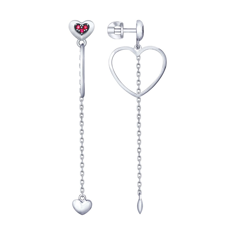 

Серьги женские из серебра SOKOLOV 94023124, корунд