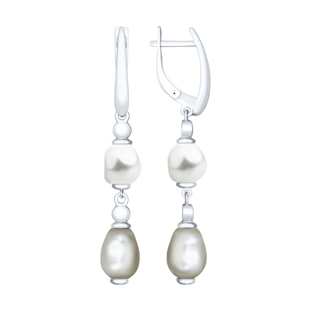 

Серьги SOKOLOV из серебра с жемчугом Swarovski 94023222, 94023222