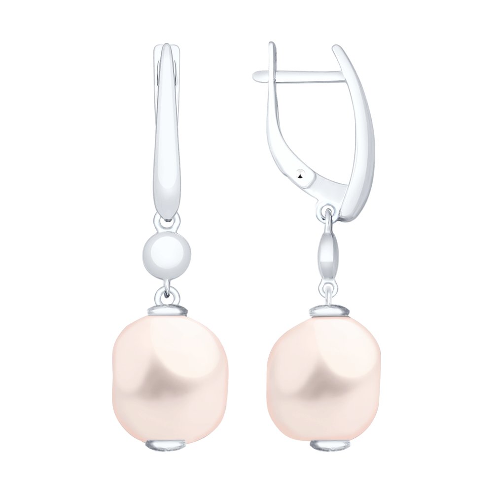 

Серьги SOKOLOV из серебра с розовыми жемчугом Swarovski 94023224, 94023224
