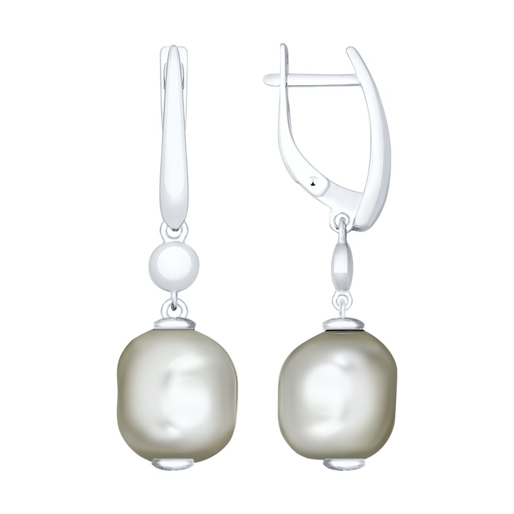

Серьги SOKOLOV из серебра с жемчугом Swarovski 94023225, 94023225