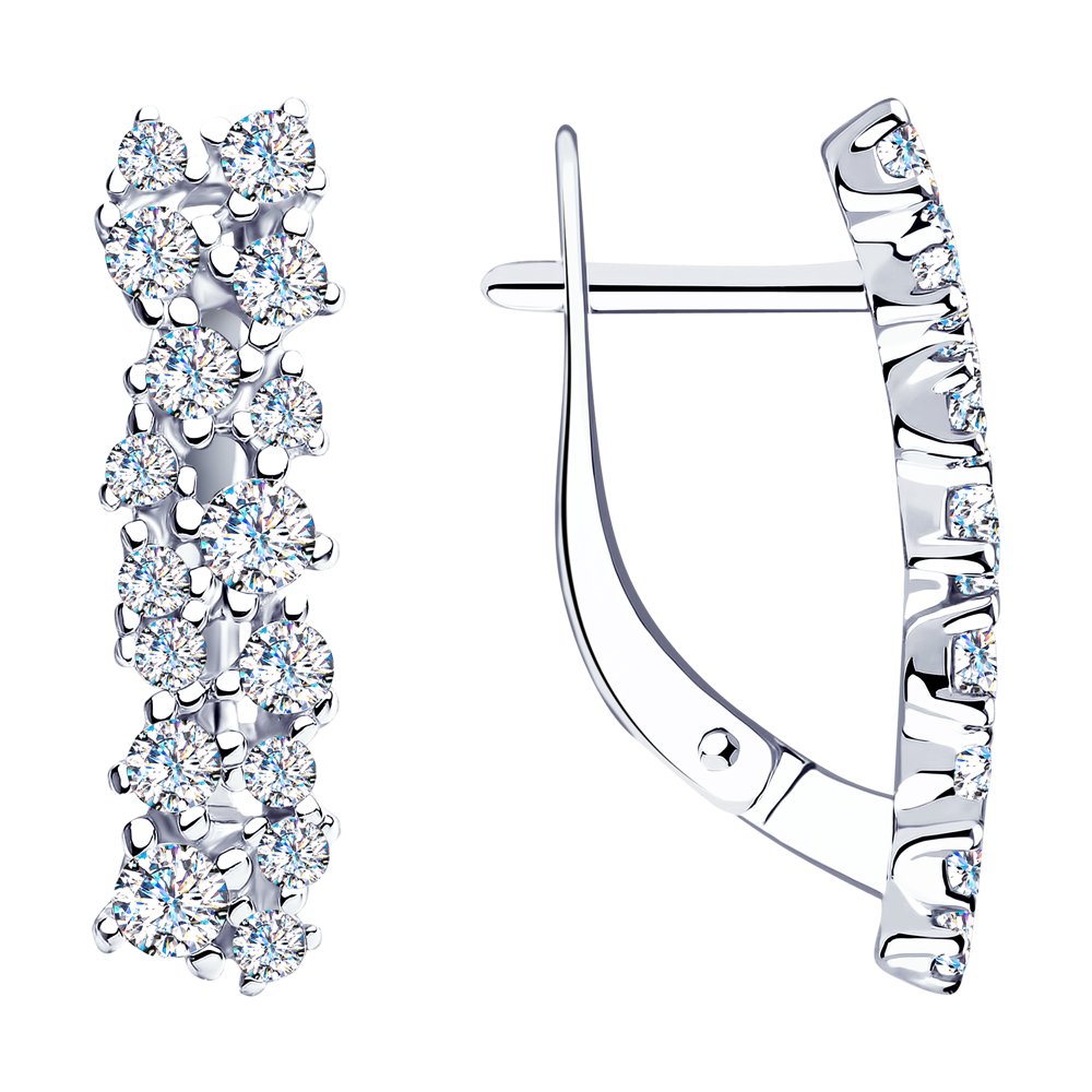 

Серьги женские из серебра SOKOLOV 94023530, фианит, 94023530
