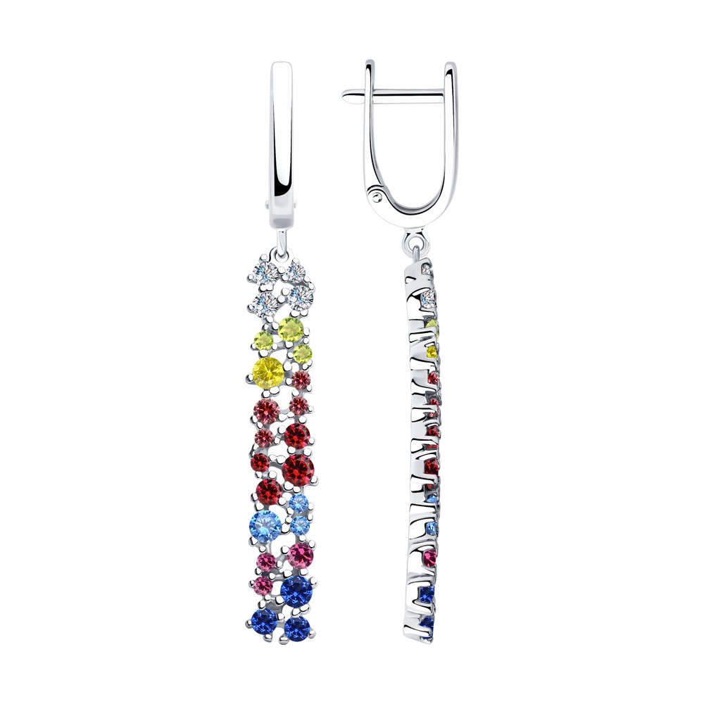 

Серьги женские из серебра SOKOLOV 94023649, фианит, 94023649