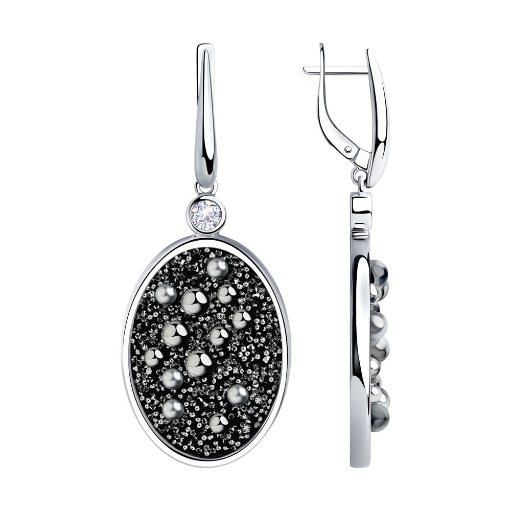 

Серьги женские из серебра SOKOLOV 94023682, фианит, 94023682