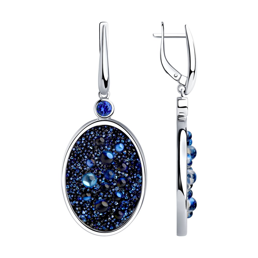 

Серьги женские из серебра SOKOLOV 94023683, фианит, 94023683