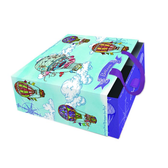 

Коробка подарочная Яркие дирижабли, 18х18х9,5 см