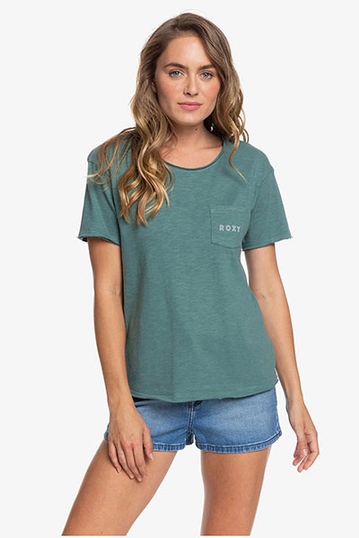 фото Футболка женская roxy star solar зеленая l