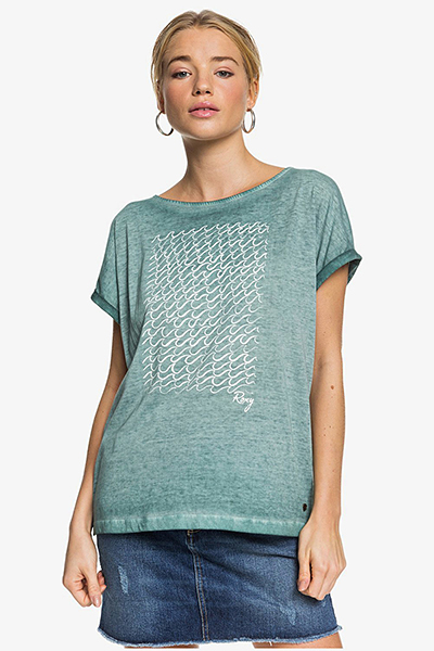 

Футболка женская Roxy Summertime Happiness зеленая XL, Summertime Happiness
