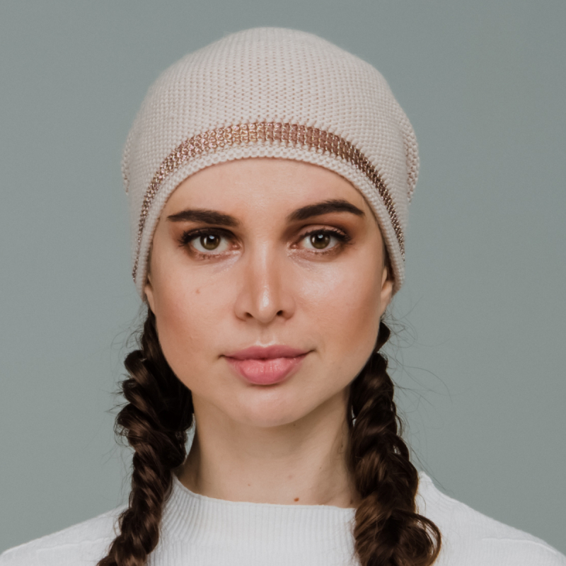 

Шапка бини женская Flioraj 352FJ бежевая р. ONE SIZE, 352FJ