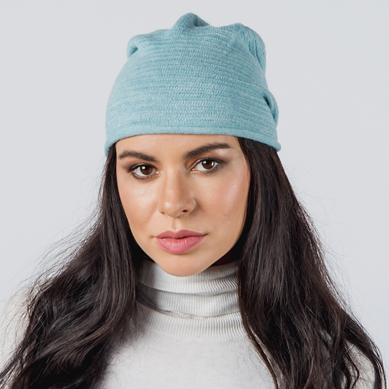 

Шапка бини женская Flioraj 356FJ бирюзовая р. ONE SIZE, 356FJ
