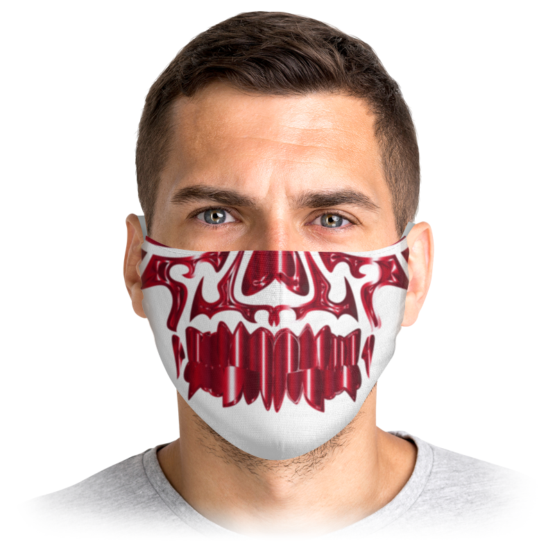 

Многоразовая маска Printio Череп белая L, Череп