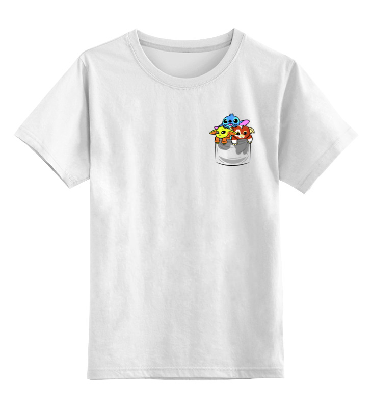 Детская футболка Printio Милашки в кармашке цв.белый р.128