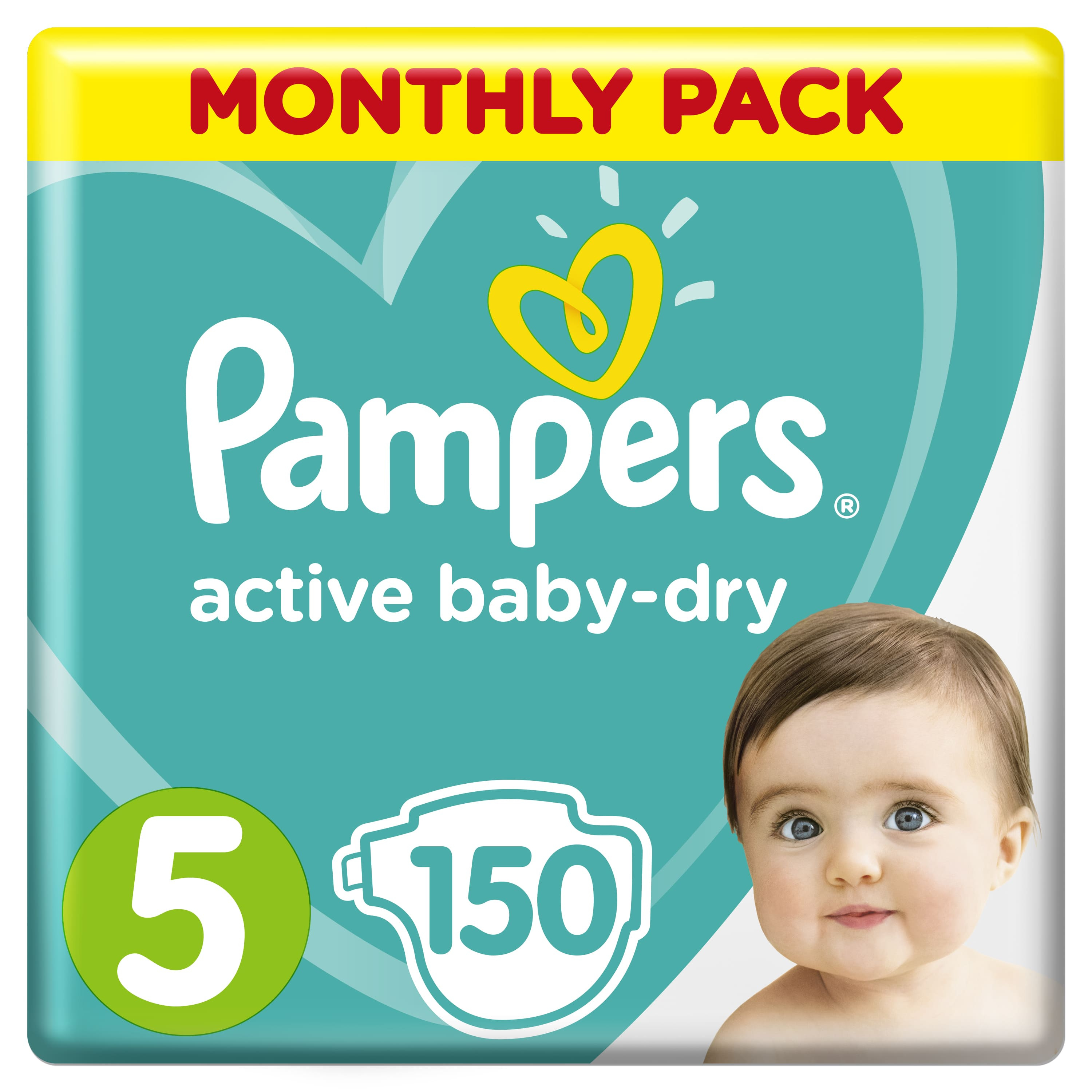 фото Подгузники pampers active baby-dry junior 5/xl (11-16 кг), 150 шт.