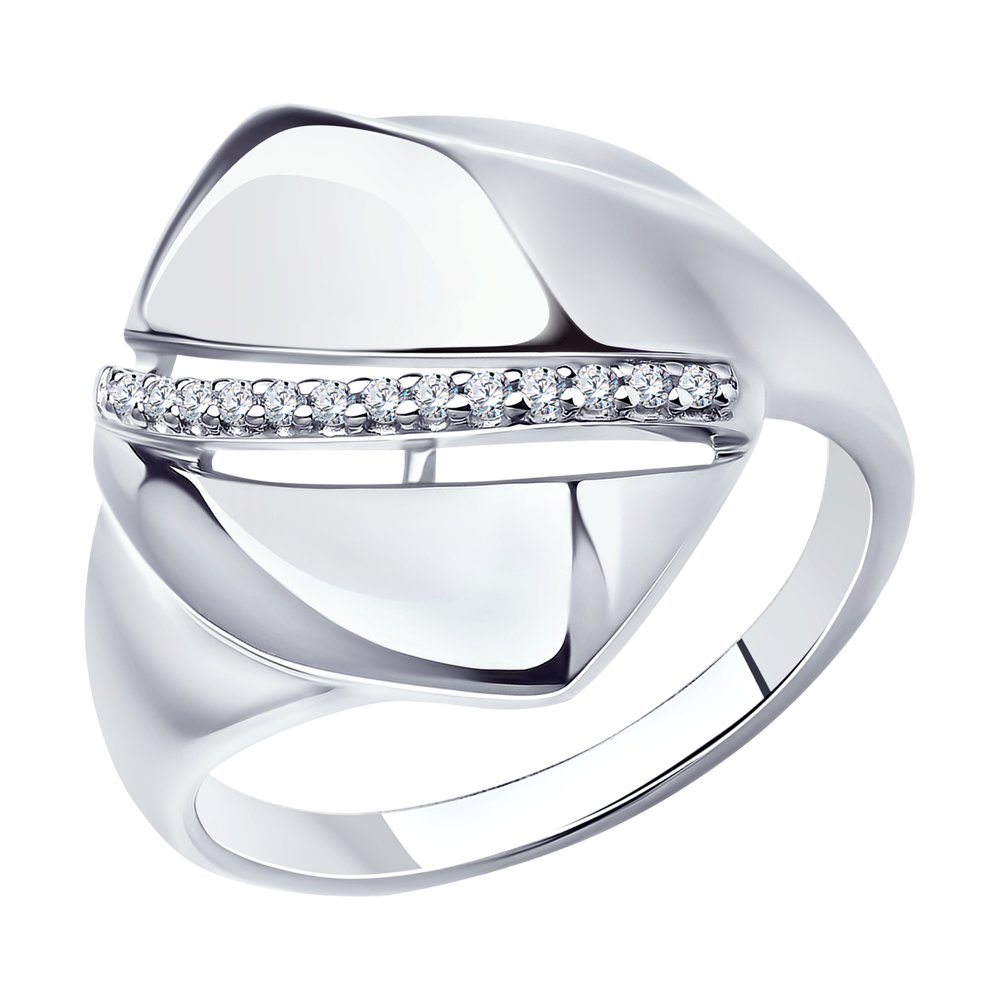 

Кольцо из серебра р.  Diamant 94-110-00678-1, фианит, 94-110-00678-1